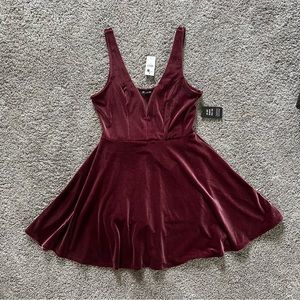 NWT Velvet Romper Dress